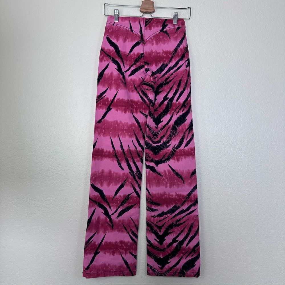I.AM.GIA Melrose Pant-Tiger Tie-dye Straight Leg Pant Size XS In Pink and Black - Picture 9 of 9